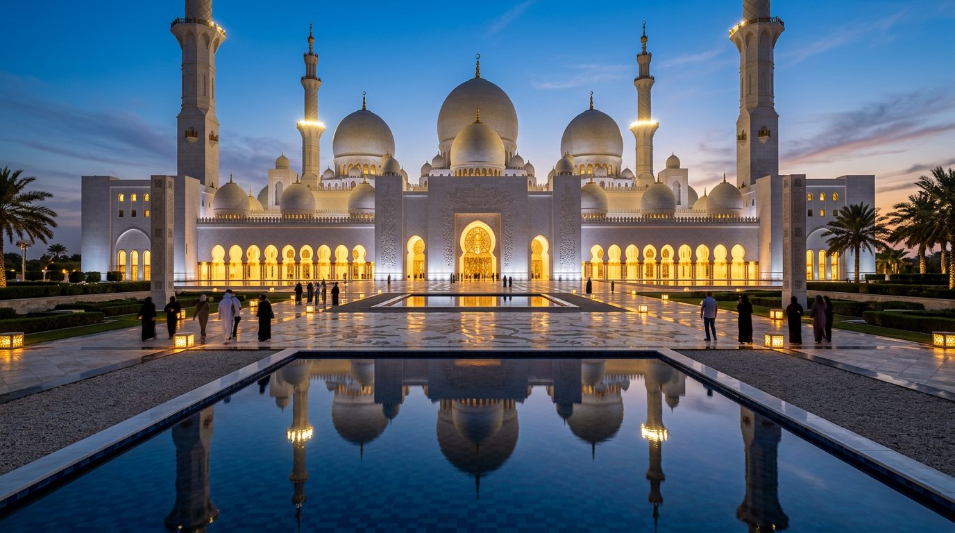Dubai · Abu Dhabi, United Arab Emirates — Skylines, deserts and grand mosques