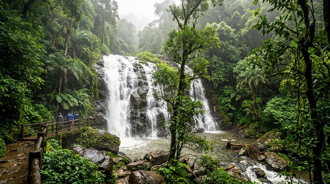 Abbey Falls tumbling through the forest