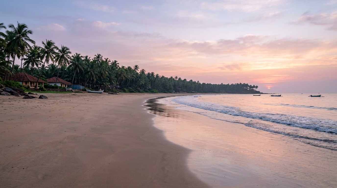 Palm-fringed South Goa coast