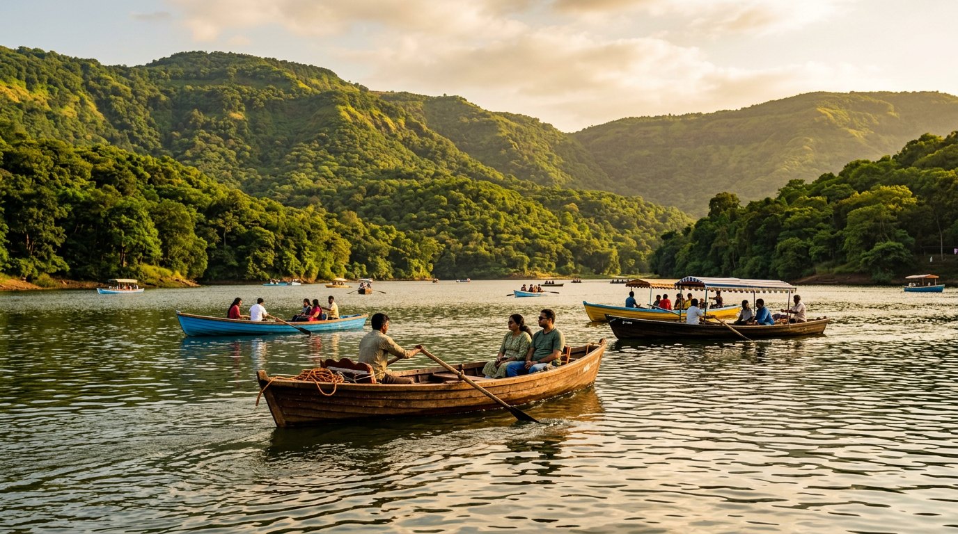 Boating and horse rides at Venna Lake