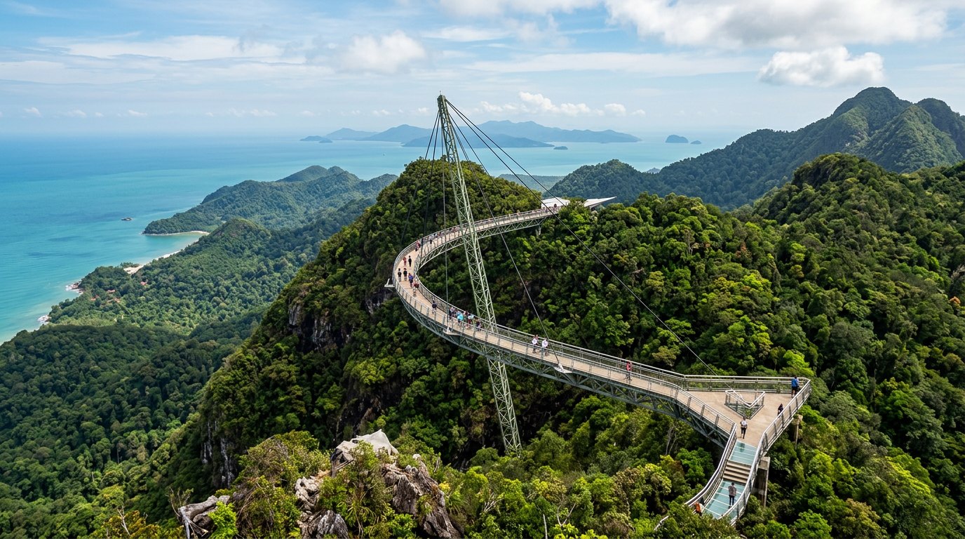 Langkawi Sky Bridge over the Andaman Sea