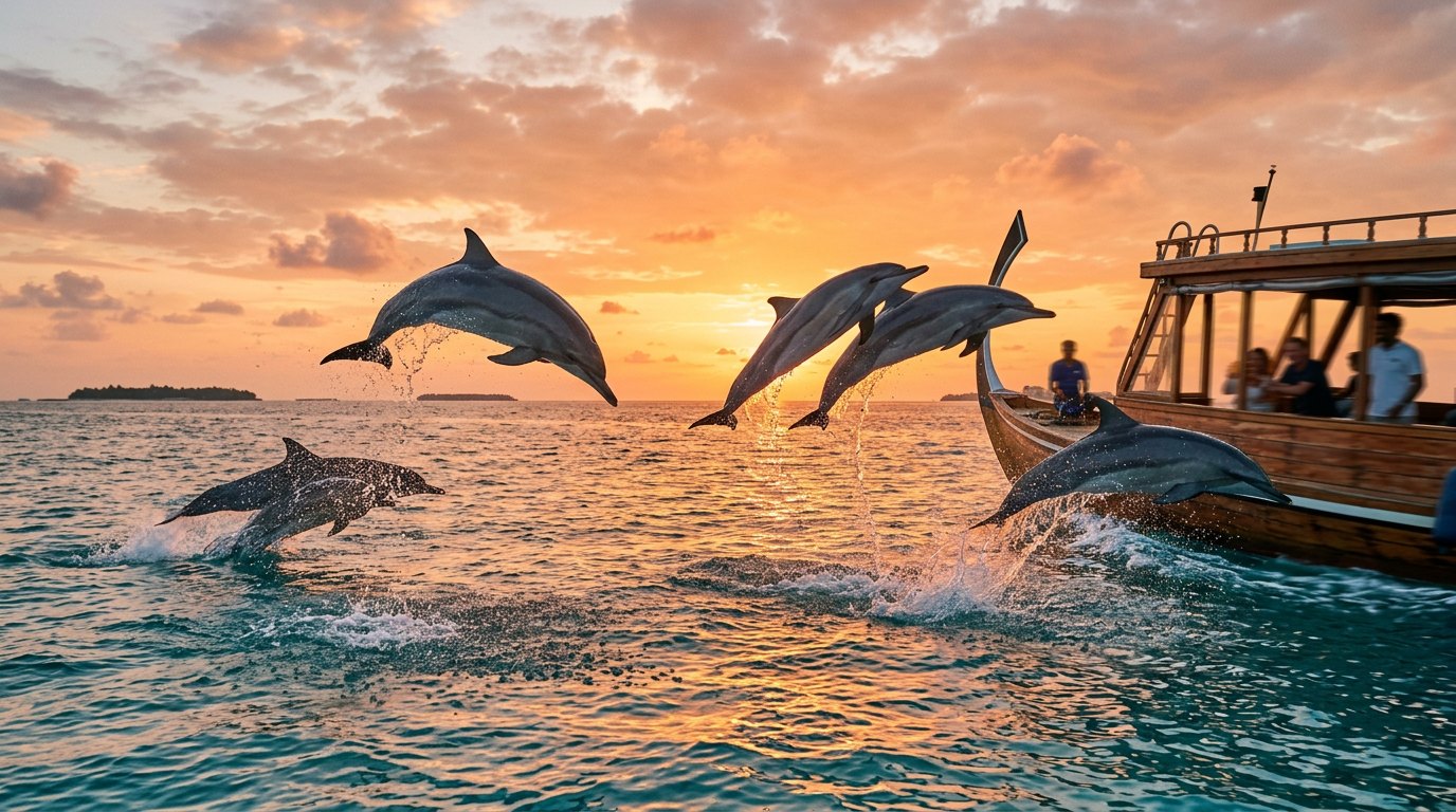 Sunset spinner-dolphin sail