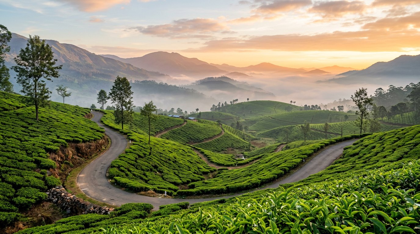 Cochin & Munnar, Kerala — Houseboats, spice air and slopes stitched in tea