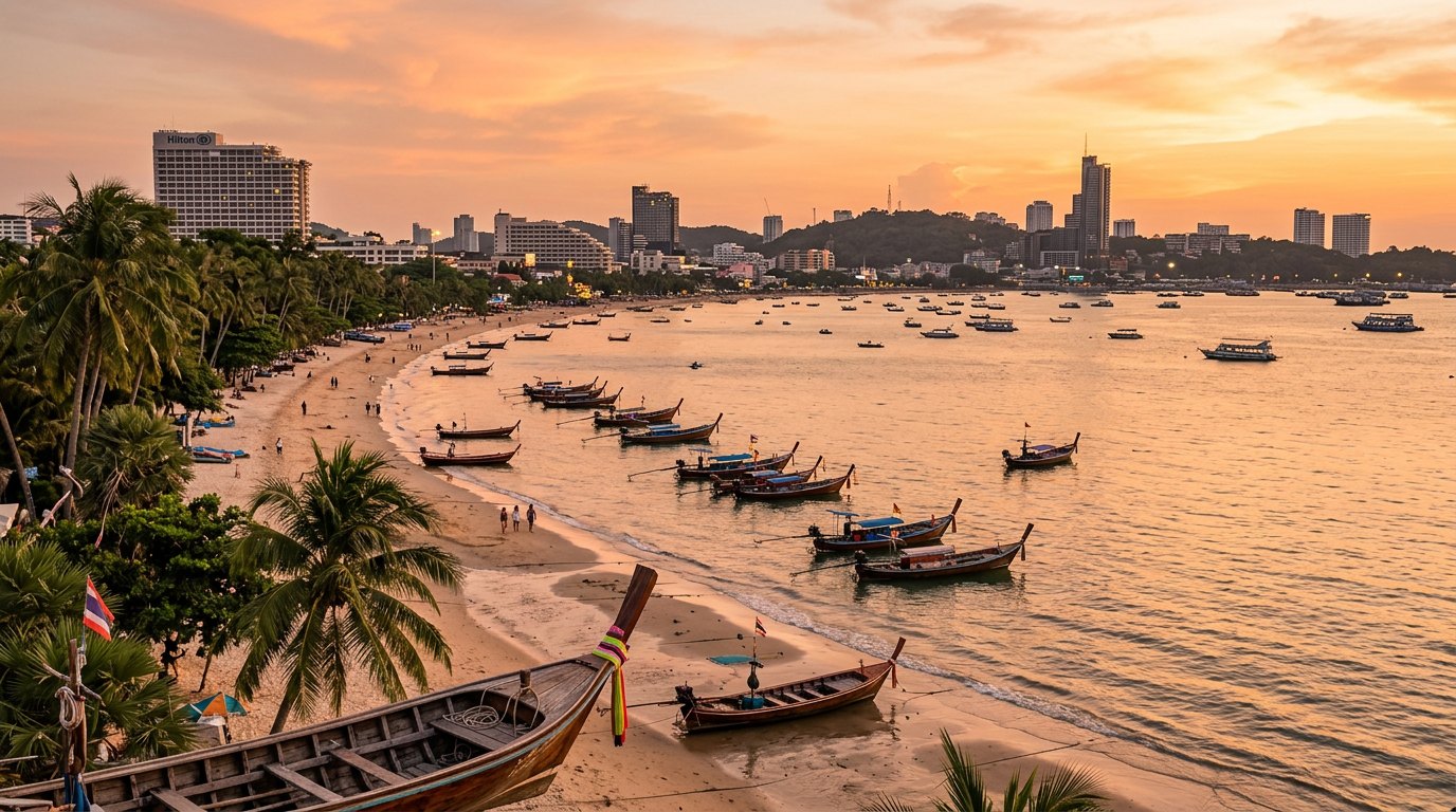 Bangkok · Pattaya — City buzz and beachside evenings
