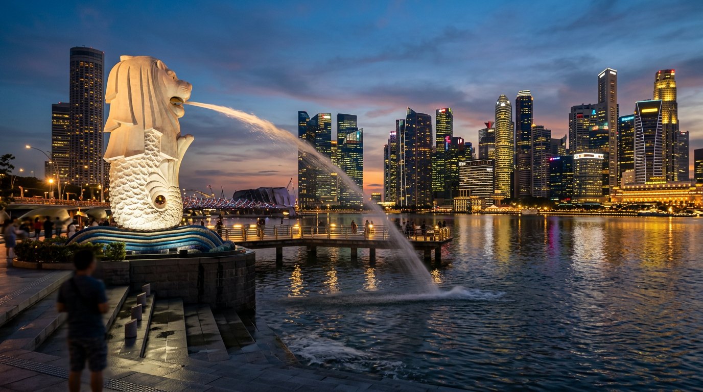 Merlion Park at first light