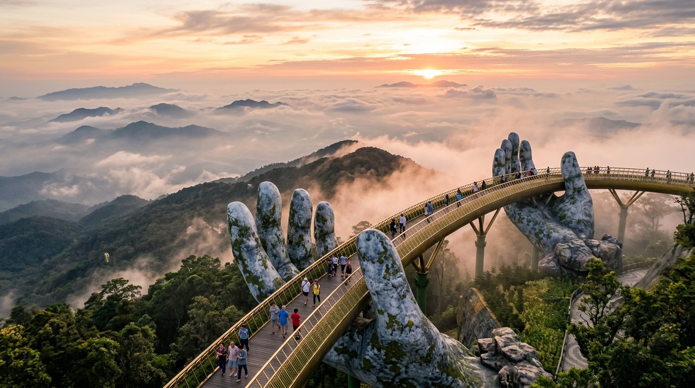 Golden Bridge at Ba Na Hills, Da Nang